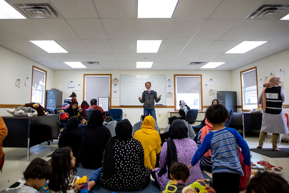 Afghan Evacuee Families Learn English and Play at One of the Community Centers on Fort McCoy