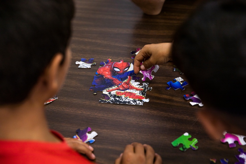 Afghan Evacuee Families Learn English and Play at One of the Community Centers on Fort McCoy