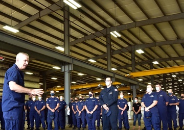 Vice Adm. Poulin Meets With Hurricane Ida Responders