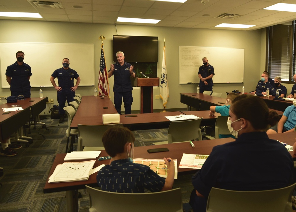 Vice Adm. Poulin Meets With Coast Guard Families Impacted by Ida