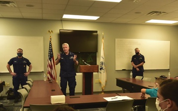 Vice Adm. Poulin Meets With Coast Guard Families Impacted by Ida