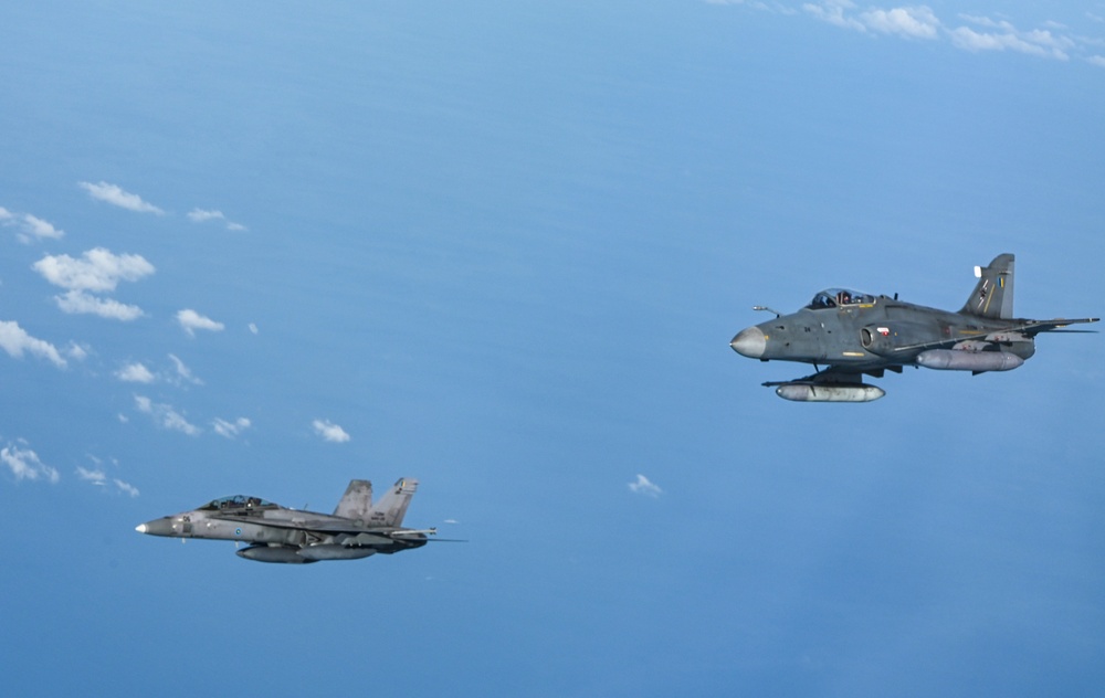 B-52s and the Royal Malaysian Air Force integrate in the Pacific