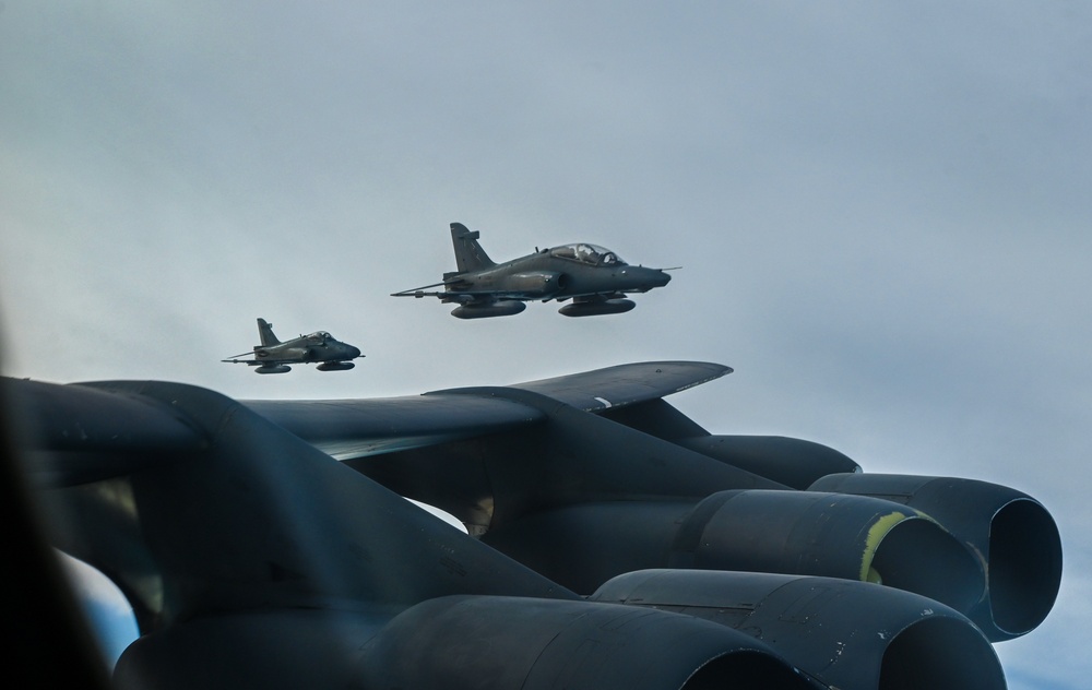 B-52s and the Royal Malaysian Air Force integrate in the Pacific