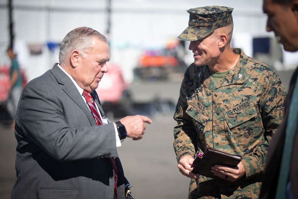 U.S. Congressman Jim Baird tours temporary housing on Task Force Quantico