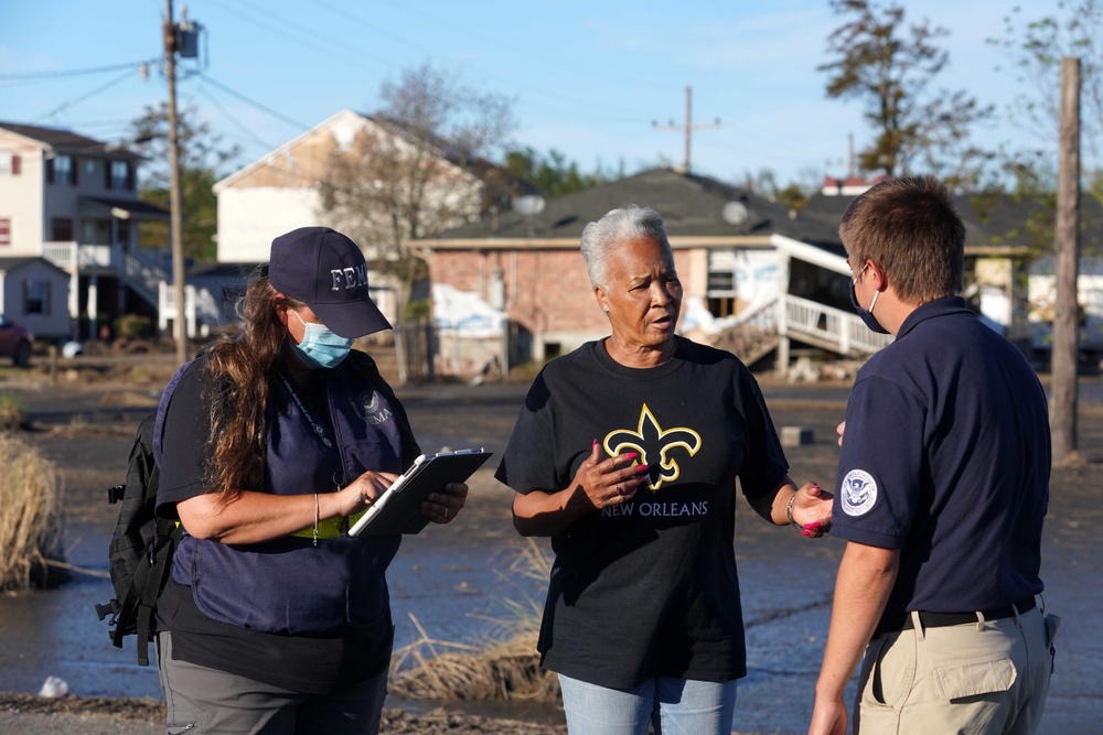 Hurricane Ida: FEMA Disaster Survivor Assistance  in Ironton, Louisiana