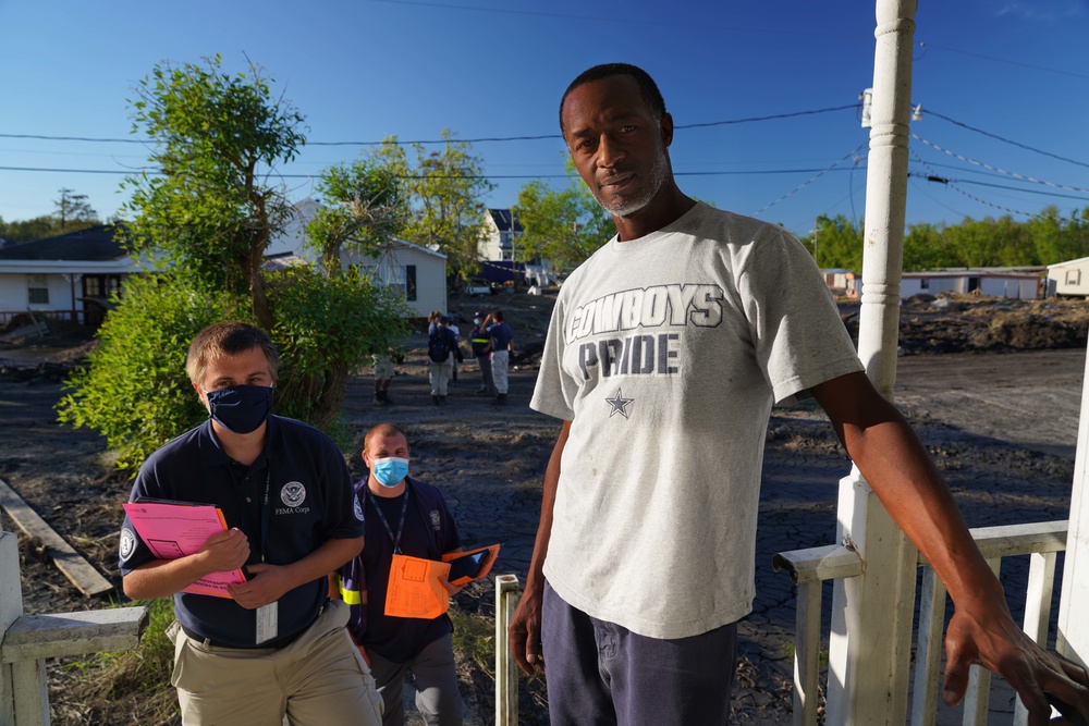 Hurricane Ida: FEMA Disaster Survivor Assistance  in Ironton, Louisiana
