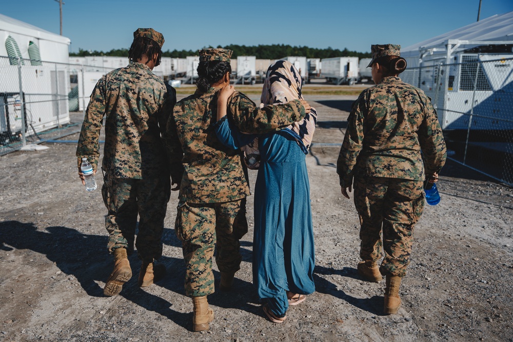 Task Force Pickett Female Engagement Team interacts with Afghan Guests