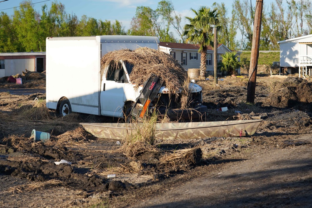 Hurricane Ida: Storm Damage  in Ironton, Louisiana