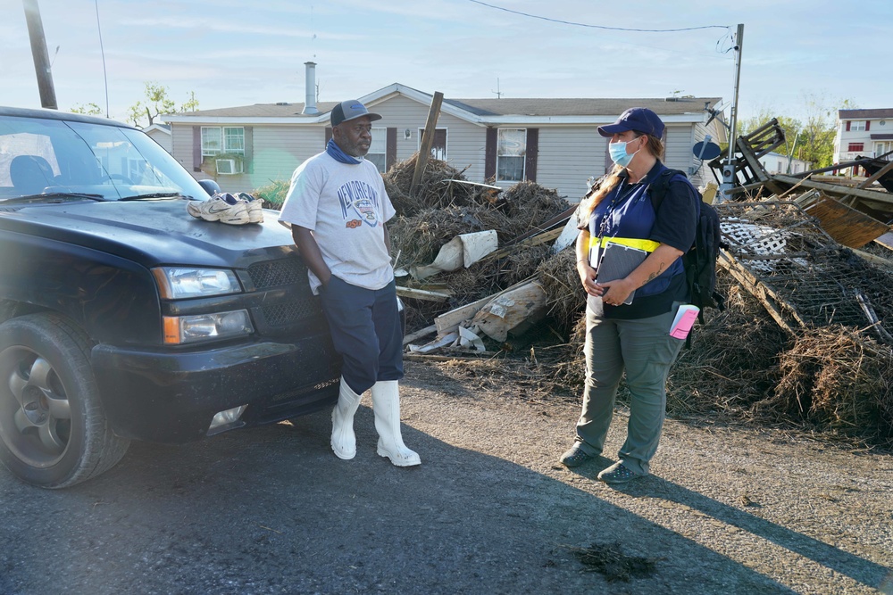 Hurricane Ida: FEMA Disaster Survivor Assistance  in Ironton, Louisiana