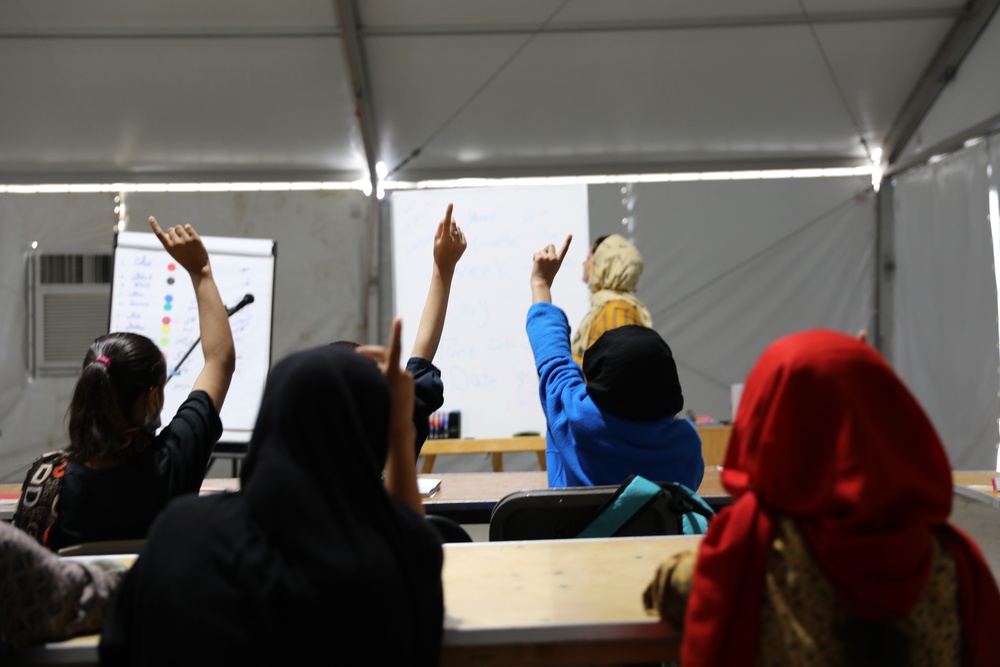New school building for Afghan evacuee children as interest in learning expands