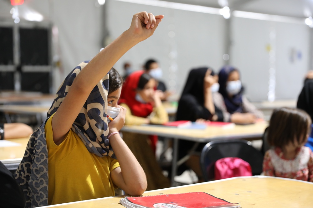 New school building for Afghan evacuee children as interest in learning expands