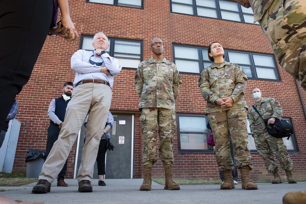 Air Force senior leaders visit Liberty Village on Joint Base MDL