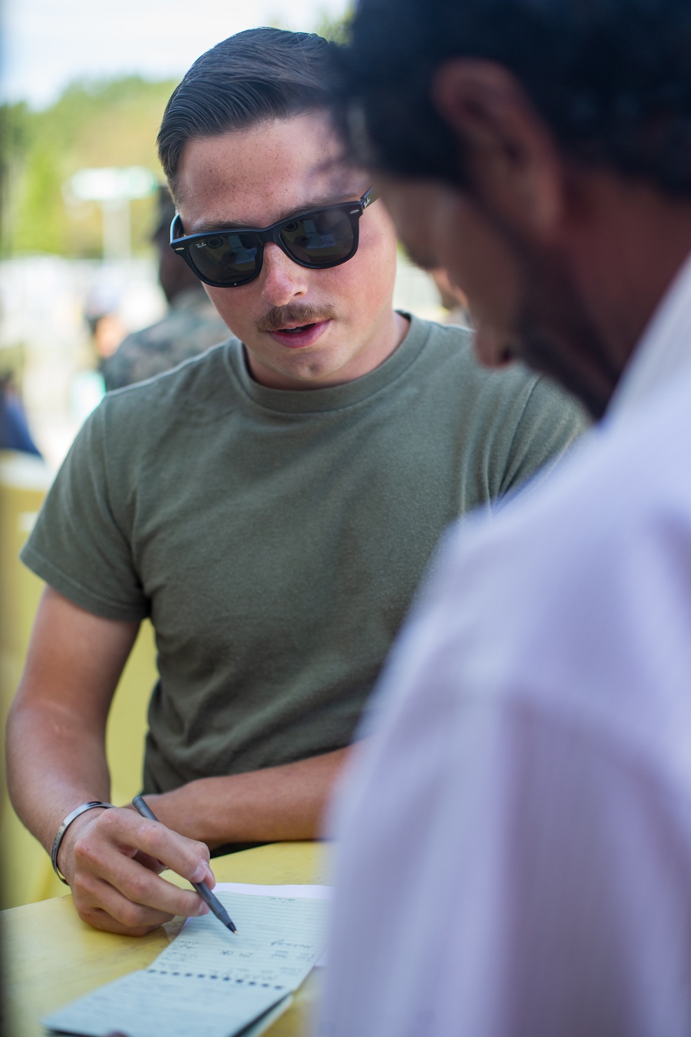 Marine Teaches English to Afghan at TF Quantico