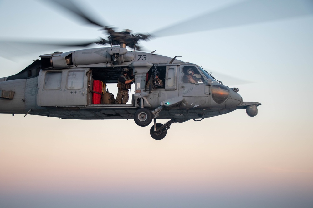 USS Portland Flight Operations