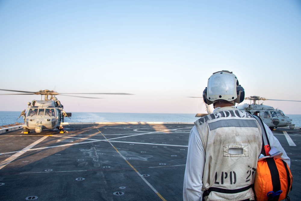 USS Portland Flight Operations