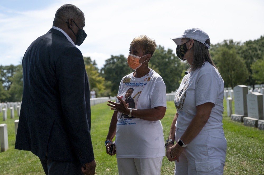 Secretary Austin Visits Arlington, Meets With Gold Star Mothers