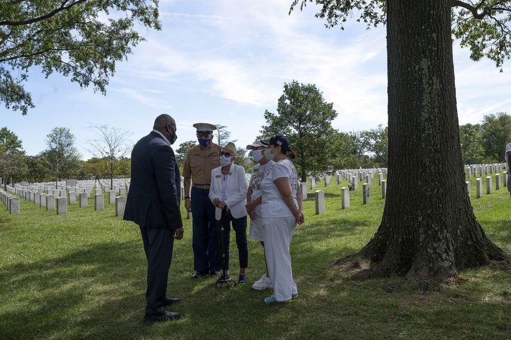 Secretary Austin Visits Arlington, Meets With Gold Star Mothers