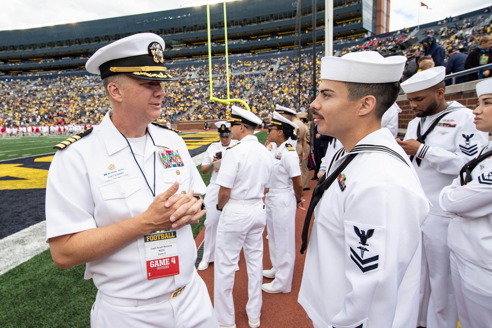 DVIDS - Images - Sailor participates in NFL Salute to Service Game [Image 1  of 2]