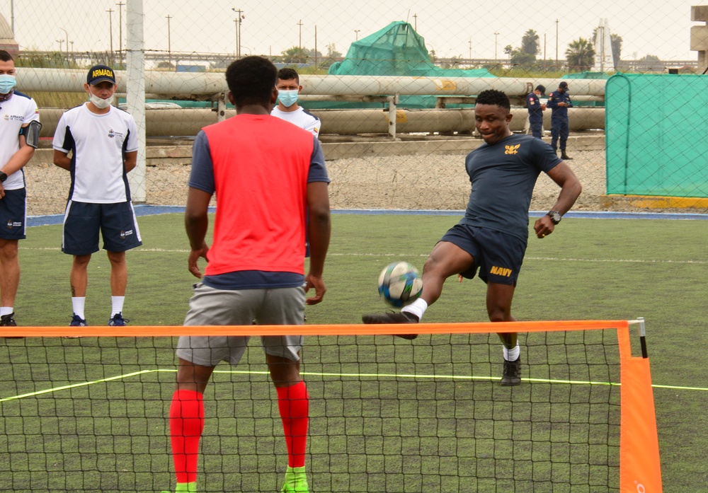 U.S. Navy Competes in 2 vs 2 Net Soccer