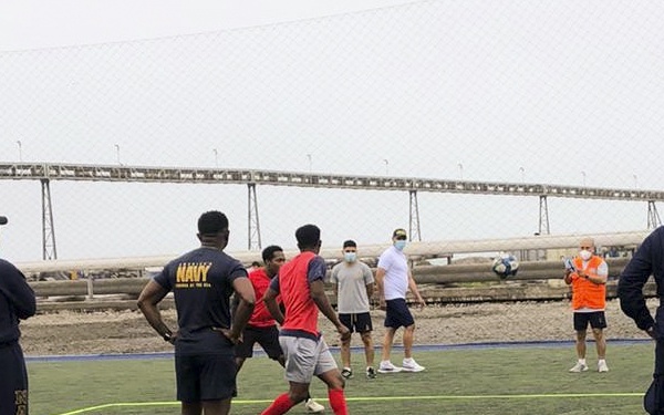 U.S. Navy Competes in 2 vs 2 Net Soccer