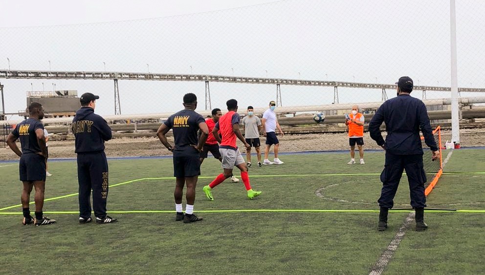 U.S. Navy Competes in 2 vs 2 Net Soccer