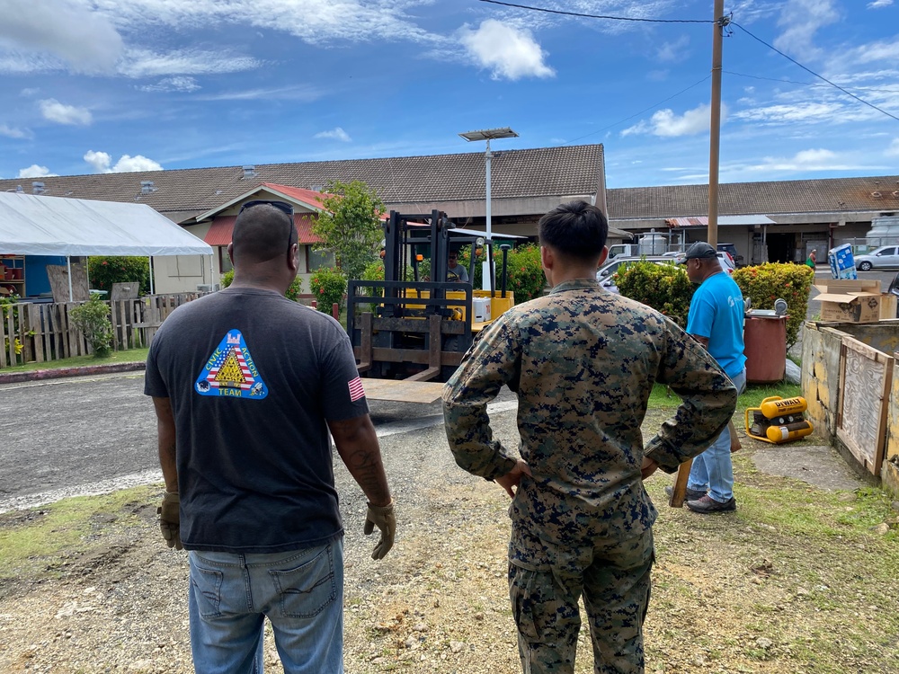 7th Engineer Support Battalion Marines Assisted CAT by going to Palau International Hospital