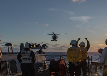 USS Higgins (DDG 76) flight operations.
