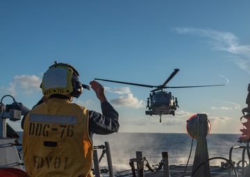 USS Higgins (DDG 76) flight operations.