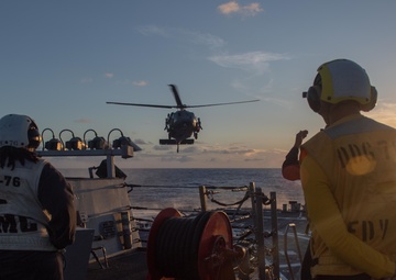USS Higgins (DDG 76) flight operations.