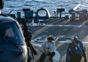 USS Higgins (DDG 76) flight operations.