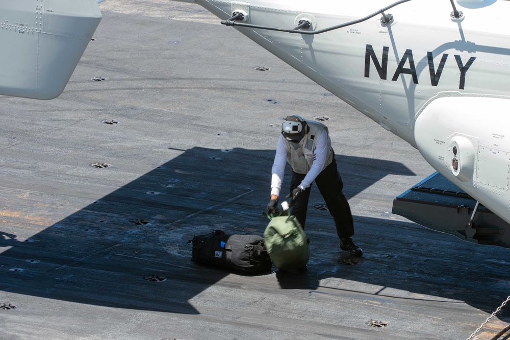 USS Carl Vinson (CVN 70) Sailors Conduct Flight Deck Operations