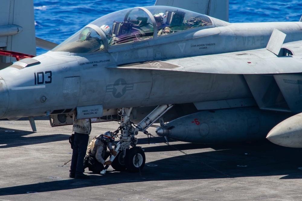 USS Carl Vinson (CVN 70) Sailors Conduct Flight Deck Operations