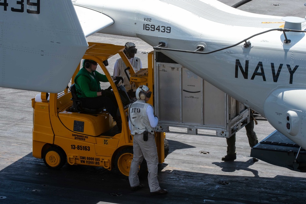 USS Carl Vinson (CVN 70) Sailors Conduct Flight Deck Operations