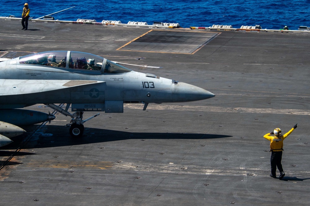 USS Carl Vinson (CVN 70) Sailors Conduct Flight Deck Operations