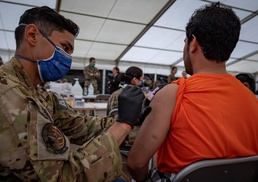 Ramstein administers COVID-19 vaccines to evacuees