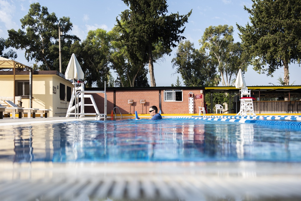 Incirlik Physical Therapy Clinic uses base pool for aquatic therapy