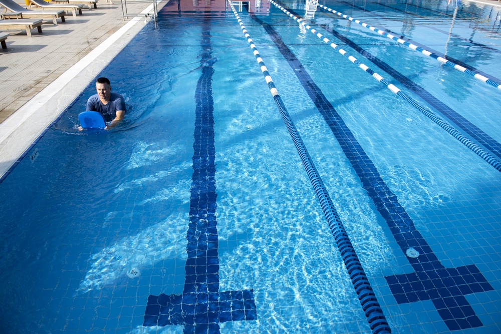 Incirlik Physical Therapy Clinic uses base pool for aquatic therapy