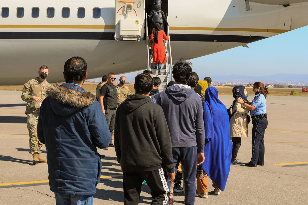 DVIDS - Images - Afghan Travelers prepare to board a flight bound for ...