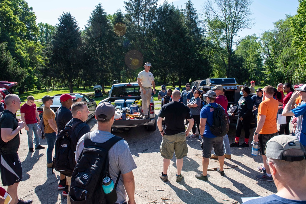 111th Attack Wing volunteers at Medal of Honor Grove