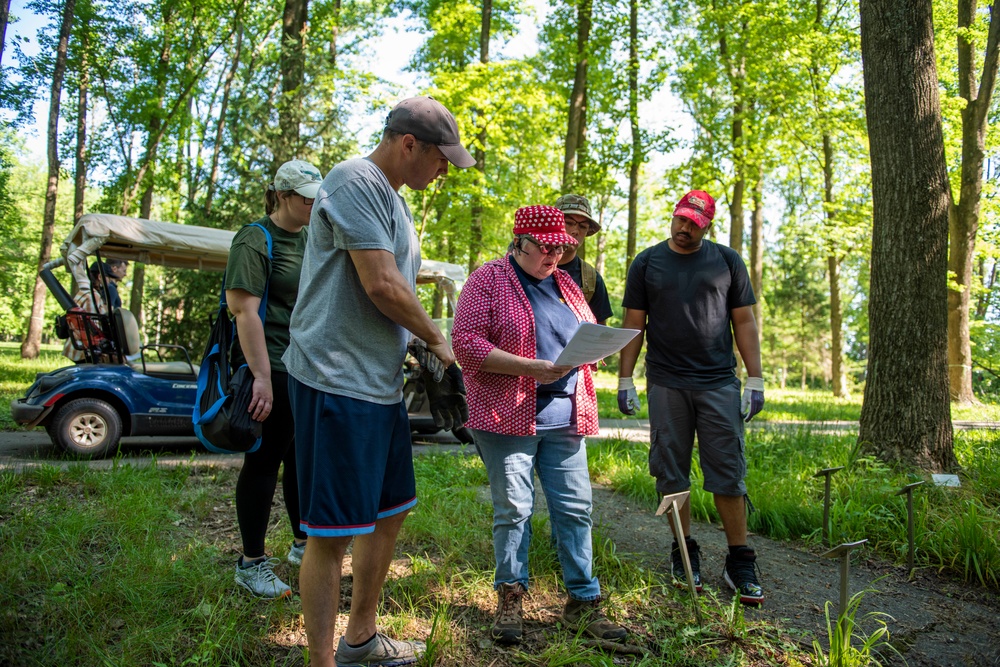 111th Attack Wing volunteers at Medal of Honor Grove