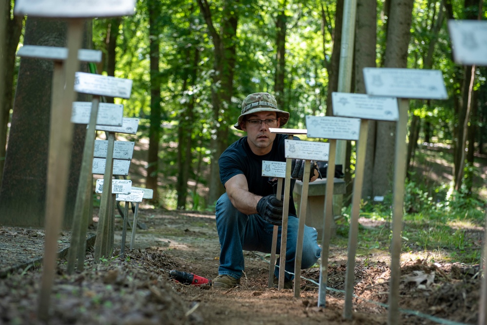 111th Attack Wing volunteers at Medal of Honor Grove