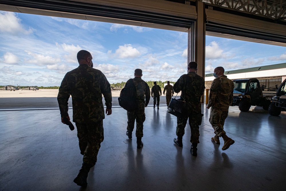 Albanian Armed Forces leadership tour Army Aviation Support Facility