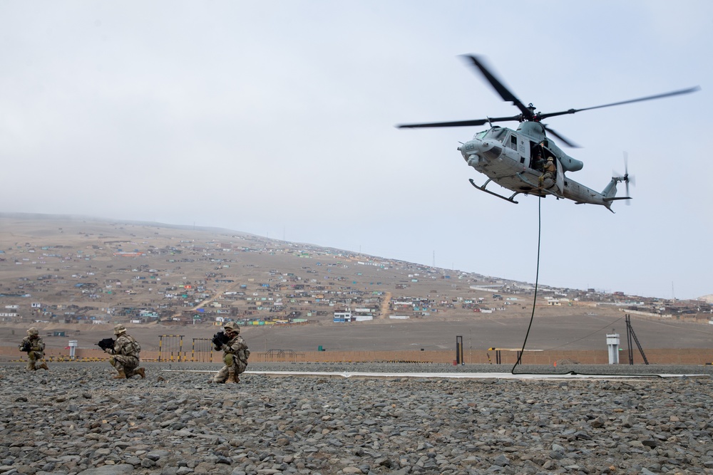 UNITAS 2021: Partner Nations Fast Rope With Marine Helicopter
