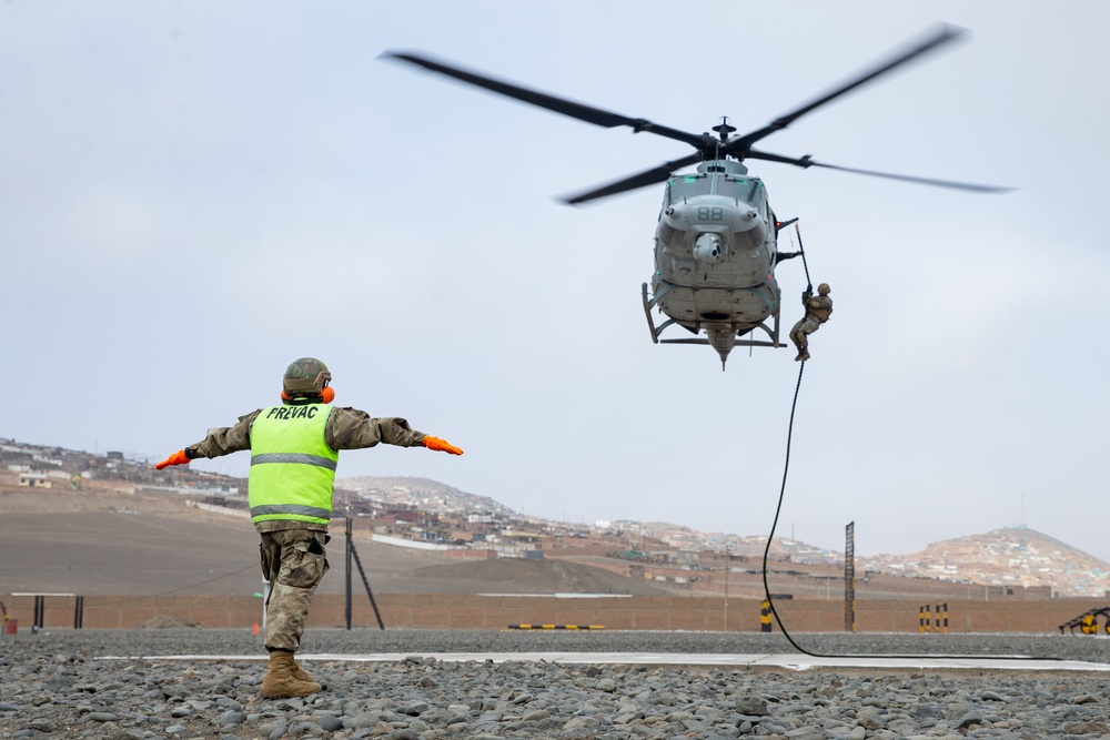 UNITAS 2021: Partner Nations Fast Rope With Marine Helicopter