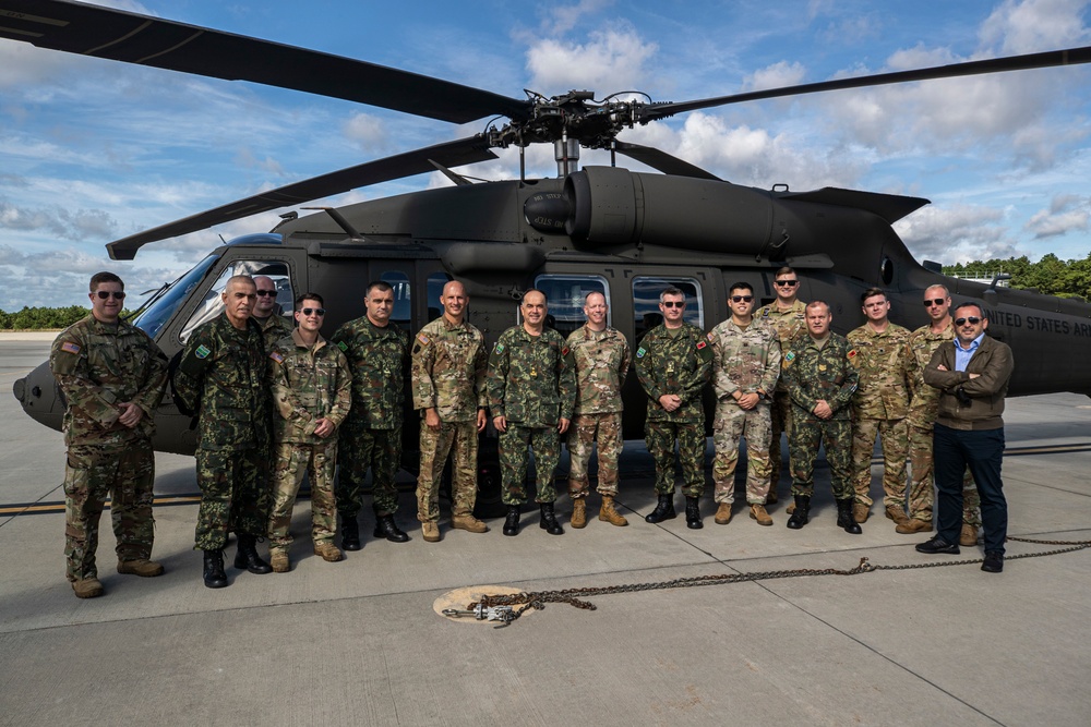 Albanian Armed Forces leadership tour Army Aviation Support Facility