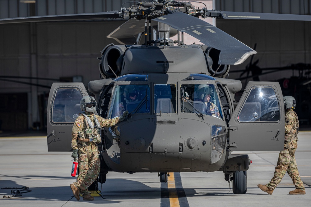 Albanian Armed Forces leadership tour Army Aviation Support Facility