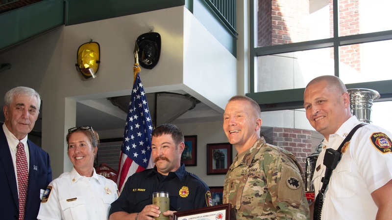 Georgia National Guard honors Marietta firefighters for swift water rescue training
