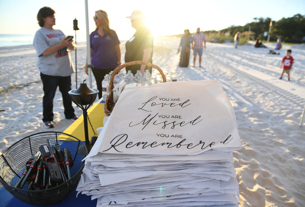 Lanterns light up sky for fallen heroes