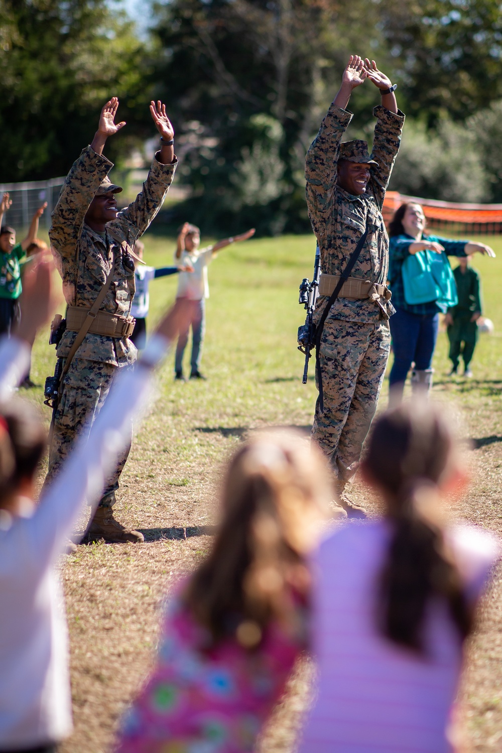 Marines at Task Force Quantico Lead Stretching Movements