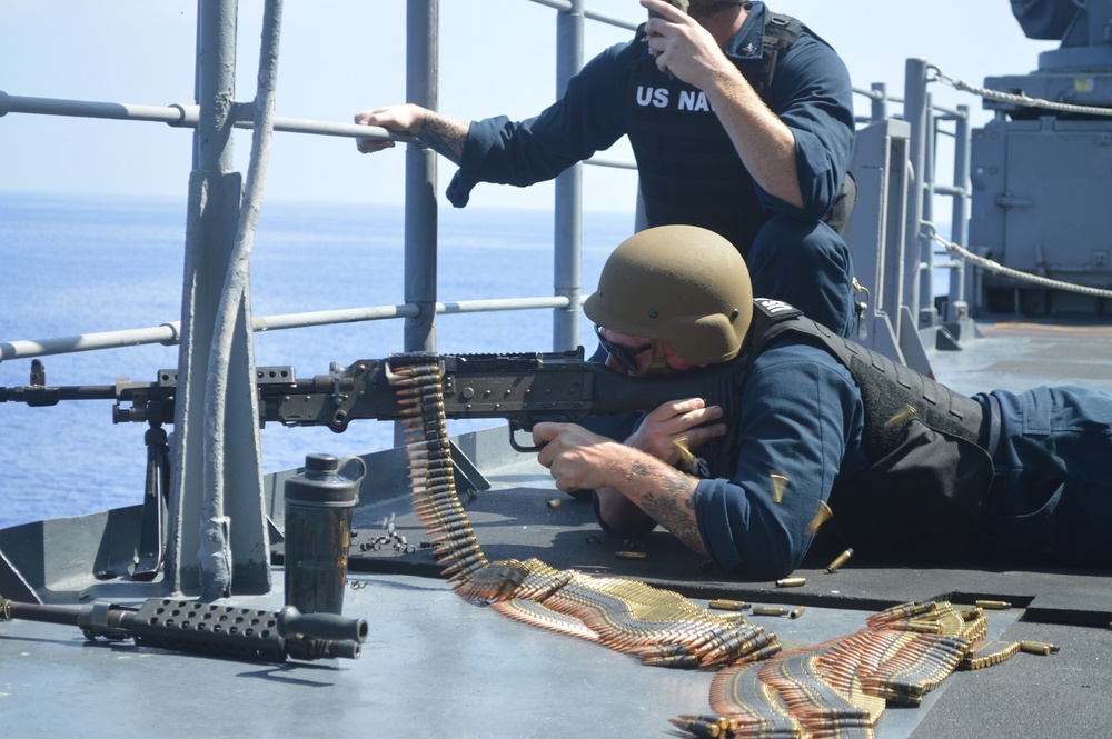 USS Lake Champlain (CG 57) Conducts Live-Fire Exercise